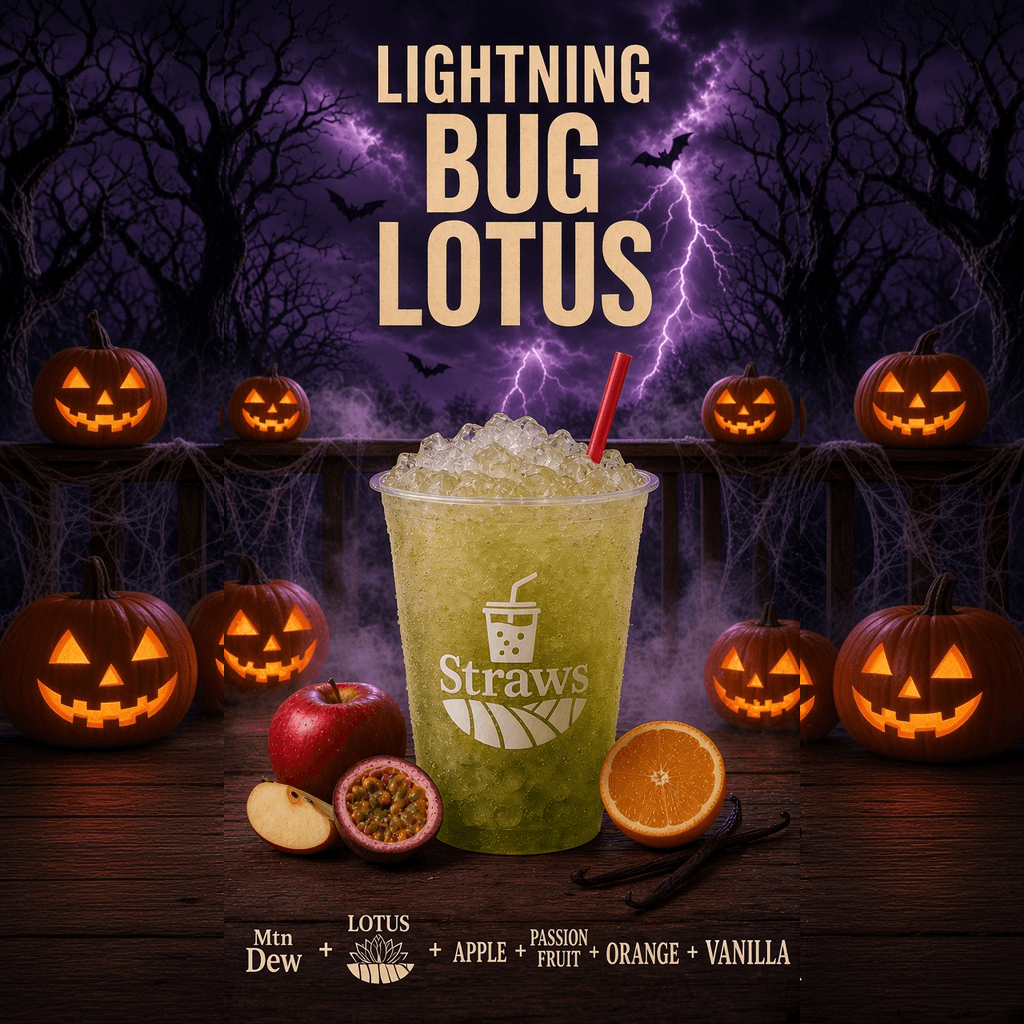 Lightning Bug Lotus limited-time drink at Straws Soda in Batesville, AR